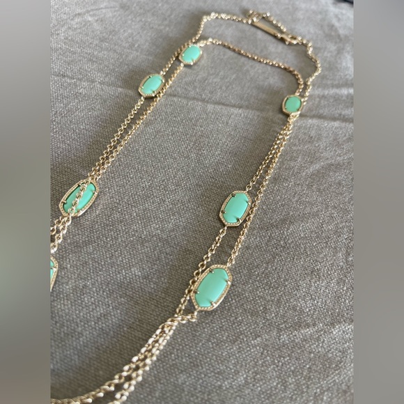 Kendra Scott Mint Green Kellie Necklace - Picture 3 of 13